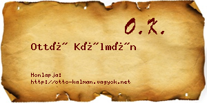 Ottó Kálmán névjegykártya