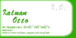 kalman otto business card
